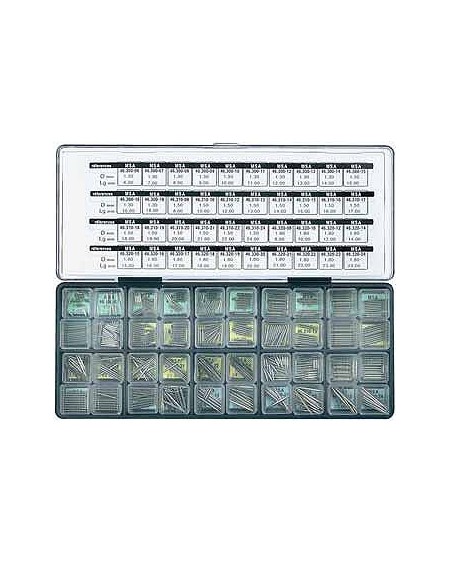 Assortiment De 100 Barrettes Double Sécurité HOROTEC 99.128 - Diamètres 1,3 à 1,5 Mm