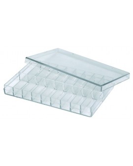 BOITE PLASTIQUE, 18 CASES