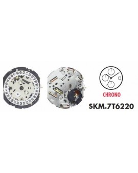 Mouvement Seiko 7T62 3H
