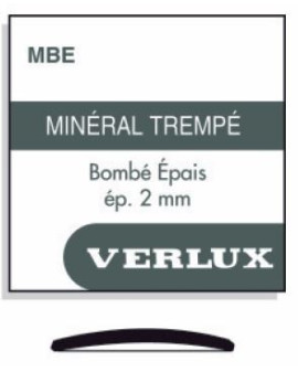 Verre minéral bombé 2,00mm