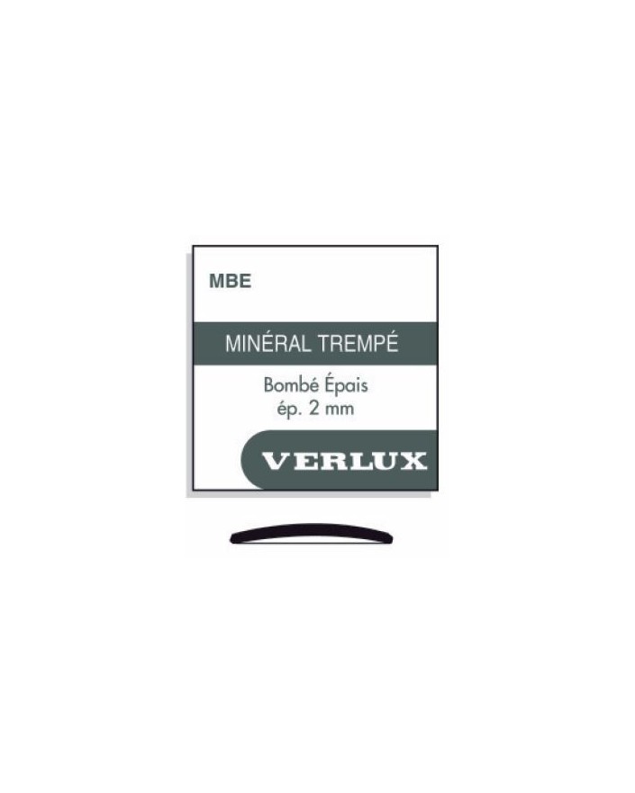 Verre De Montre Minéral Bombé 15.03 X 21.53 Mm, ép. 1.97 Mm (contour Noir)
