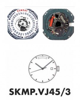 MOUVEMENT Shiojiri VJ45-3,...