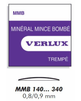Verre minéral bombé 0.8mm